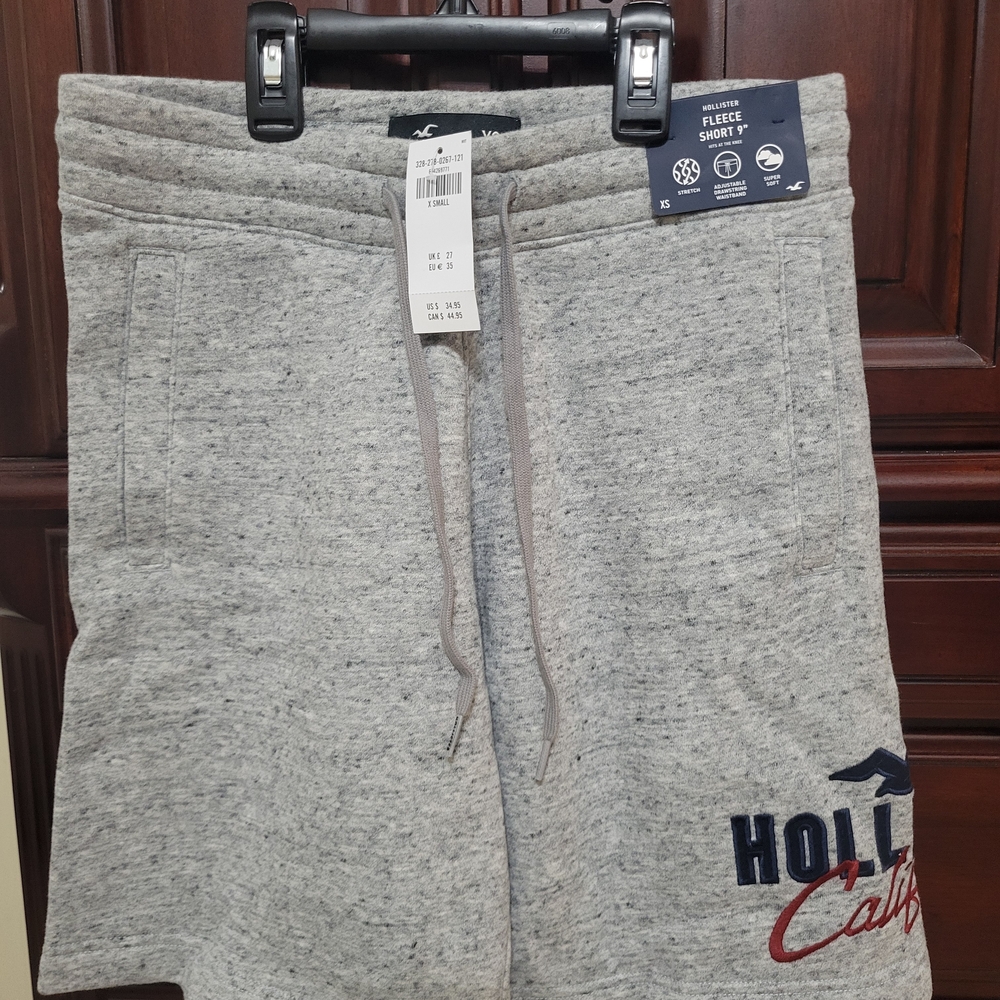 NWT Hollister Heather Gray Fleece Shorts